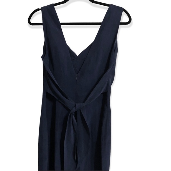 Dine front button up slit back tie midi dress - Picture 4 of 7